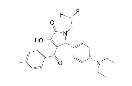 5-[4-(diethylamino)phenyl]-1-(2,2-difluoroethyl)-3-hydroxy-4-(4-methylbenzoyl)-1,5-dihydro-2H-pyrrol-2-one