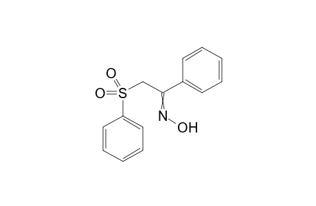 1-Phenyl-2-(phenylsulfonyl)ethan-1-one oxime