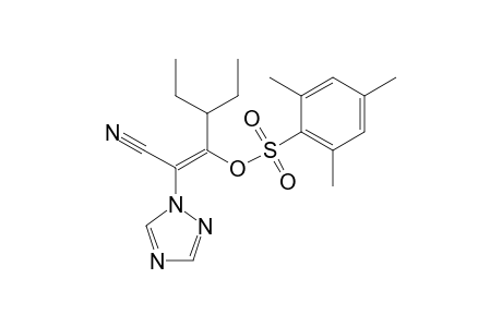 Benzenesulfonic acid, 2,4,6-trimethyl-, 1-(cyano-1H-1,2,4-triazol-1-ylmethylene)-2-ethylbutyl ester