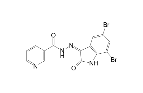 3-Pyridinecarboxylic acid, N'-(5,7-dibromo-1,2-dihydro-2-oxo-3H-indol-3-yliden)hydrazide