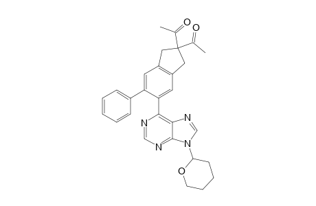 1-[2-acetyl-5-phenyl-6-(9-tetrahydropyran-2-ylpurin-6-yl)indan-2-yl]ethanone