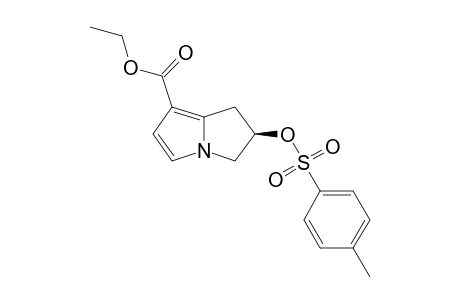 1H-Pyrrolizine-7-carboxylic acid, 2,3-dihydro-2-[[(4-methylphenyl)sulfonyl]oxy]-, ethyl ester, (R)-