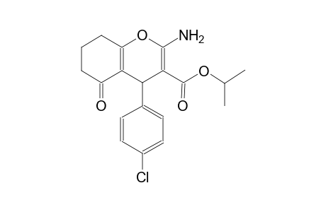 4H-1-benzopyran-3-carboxylic acid, 2-amino-4-(4-chlorophenyl)-5,6,7,8-tetrahydro-5-oxo-, 1-methylethyl ester