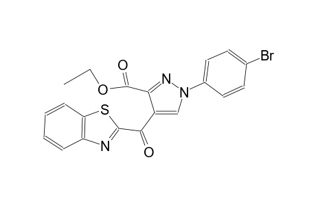 1H-pyrazole-3-carboxylic acid, 4-(2-benzothiazolylcarbonyl)-1-(4-bromophenyl)-, ethyl ester