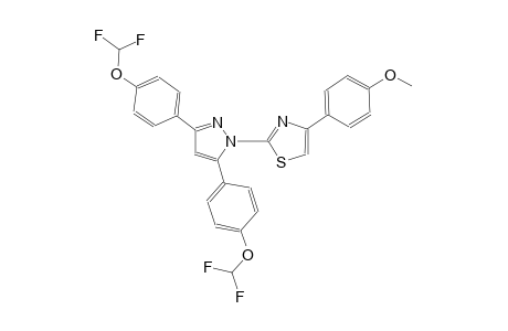 2-{3,5-bis[4-(difluoromethoxy)phenyl]-1H-pyrazol-1-yl}-4-(4-methoxyphenyl)-1,3-thiazole