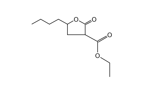 5-butyl-2-oxotetrahydro-3-furoic acid, ethyl ester