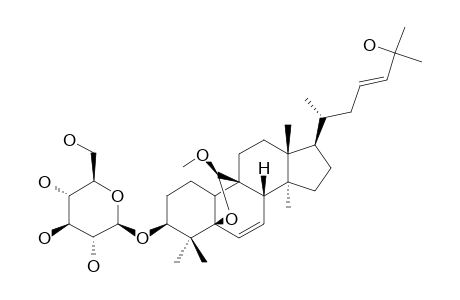 GOYAGLYCOSIDE-A;(19R)-METHOXY-5-BETA,19-EPOXYCUCURBITA-6,23-DIENE-3-BETA,25-DIOL-3-O-BETA-D-GLUCOPYRANOSIDE
