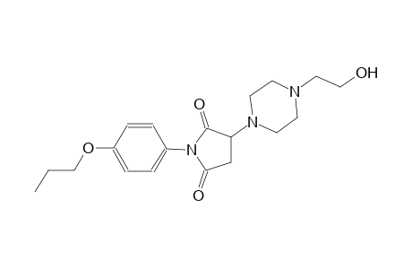 3-[4-(2-hydroxyethyl)-1-piperazinyl]-1-(4-propoxyphenyl)-2,5-pyrrolidinedione