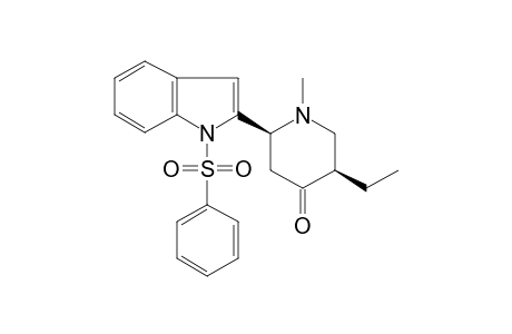 (2S,5R)-5-ethyl-1-methyl-2-(1-phenylsulfonylindol-2-yl)-4-piperidone