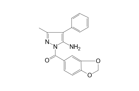 (5-Amino-3-methyl-4-phenylpyrazol-1-yl)(benzo[1,3]dioxol-5-yl)methanone