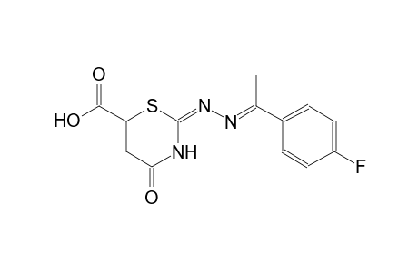 2H-1,3-thiazine-6-carboxylic acid, 2-[(2E)-2-[1-(4-fluorophenyl)ethylidene]hydrazono]tetrahydro-4-oxo-, (2E)-