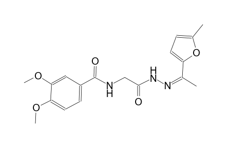 3,4-dimethoxy-N-(2-{(2Z)-2-[1-(5-methyl-2-furyl)ethylidene]hydrazino}-2-oxoethyl)benzamide