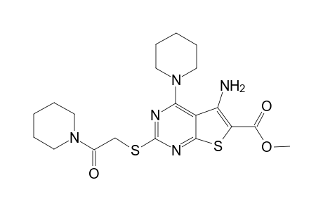 Methyl 5-amino-4-pipeidino-2-[(piperidinocarbonyl)methylthio]-thieno[2,3-d]pyrimidine-6-carboxylate