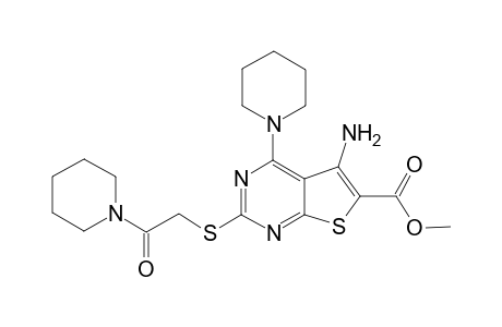 Methyl 5-amino-4-pipeidino-2-[(piperidinocarbonyl)methylthio]-thieno[2,3-d]pyrimidine-6-carboxylate