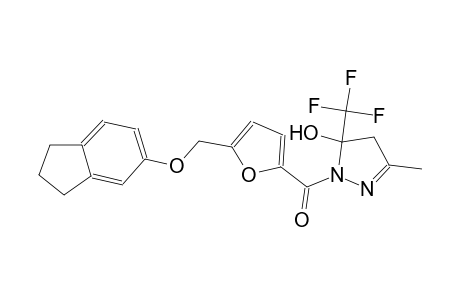 1-{5-[(2,3-dihydro-1H-inden-5-yloxy)methyl]-2-furoyl}-3-methyl-5-(trifluoromethyl)-4,5-dihydro-1H-pyrazol-5-ol