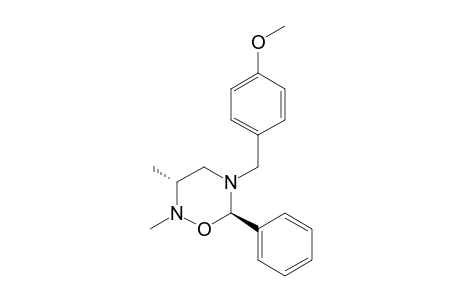 (3R,6R)-2,3-dimethyl-5-p-anisyl-6-phenyl-1,2,5-oxadiazinane