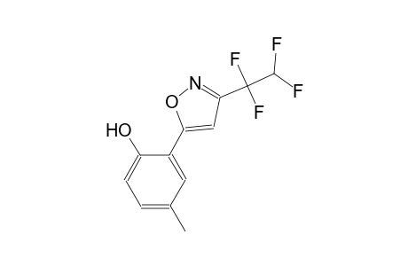 4-methyl-2-[3-(1,1,2,2-tetrafluoroethyl)-5-isoxazolyl]phenol