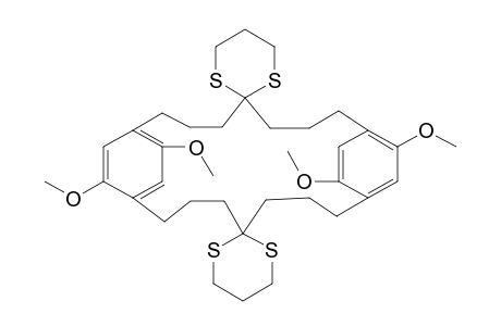 9,12,22,25,tetramethoxydispiro{[7.7]paracyclophane-4,2':17,2'-bis[1,3]dithia}n