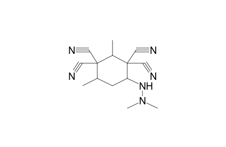 4-(2,2-Dimethylhydrazino)-2,6-dimethyl-1,1,3,3-cyclohexanetetracarbonitrile