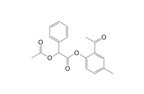 (+-)-Acetoxyphenylacetic acid 2-acetyl-4-methylphenyl ester