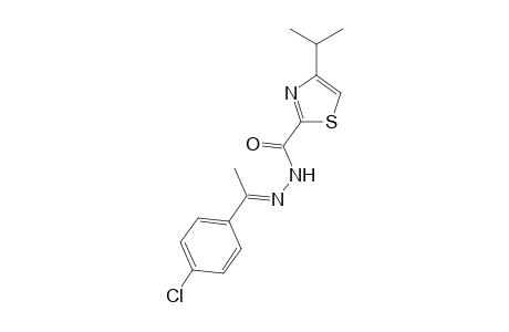 4-isopropyl-N-(1-(4-chlorophenyl)ethylidene)thiazole-2-carbohydrazide