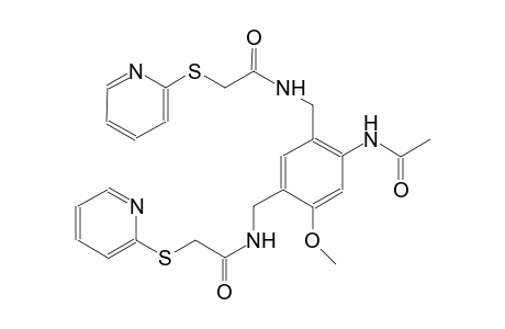 acetamide, N-[[2-(acetylamino)-4-methoxy-5-[[[2-(2-pyridinylthio)acetyl]amino]methyl]phenyl]methyl]-2-(2-pyridinylthio)-