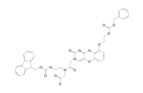 N-[2-(N-9-FLUORENYLMETHOXYCARBONYL)-AMINOETHYL]-N-[CARBOXYMETHYL-6-(N-Z-2-AMINOETHOXY)-PHENOXAZINE]-GLYCINE