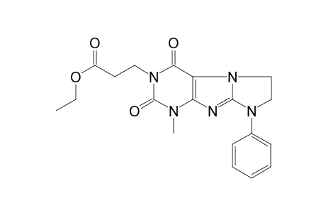 3-(1,3-diketo-4-methyl-6-phenyl-7,8-dihydropurin[7,8-a]imidazol-2-yl)propionic acid ethyl ester