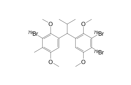 2,3-bis(79Br)(bromanyl)-1,4-dimethoxy-5-[2-methyl-1-(3-(79Br)bromanyl-2,5-dimethoxy-4-methyl-phenyl)propyl]benzene
