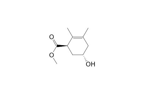 2-Cyclohexene-1-carboxylic acid, 5-hydroxy-2,3-dimethyl-, methyl ester, trans-