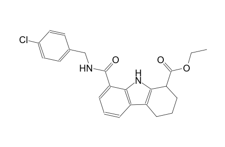1H-carbazole-1-carboxylic acid, 8-[[[(4-chlorophenyl)methyl]amino]carbonyl]-2,3,4,9-tetrahydro-, ethyl ester