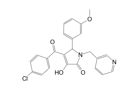 4-(4-chlorobenzoyl)-3-hydroxy-5-(3-methoxyphenyl)-1-(3-pyridinylmethyl)-1,5-dihydro-2H-pyrrol-2-one