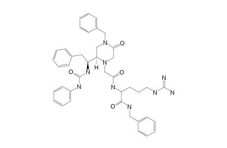 N-[2-[4-BENZYL-5-OXO-(2R)-[2-PHENYL-(1S)-(3-PHENYLUREIDO)-ETHYL]-PIPERAZIN-1-YL]-ACETYL]-ARG-NH-BN