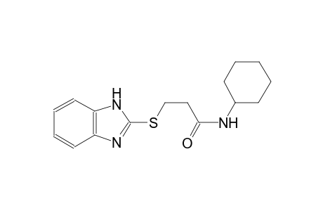 3-(1H-benzimidazol-2-ylsulfanyl)-N-cyclohexylpropanamide