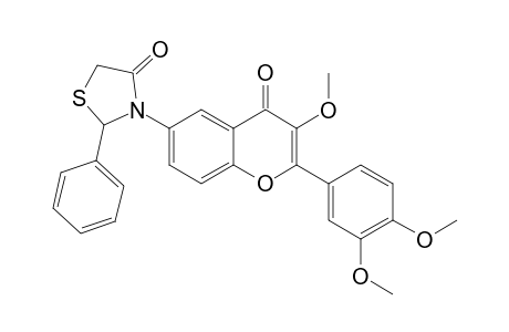 3-(2-(3,4-DIMETHOXYPHENYL)-3-METHOXY-4-OXO-4H-CHROMEN-6-YL)-2-PHENYLTHIAZOLIDIN-4-ONE