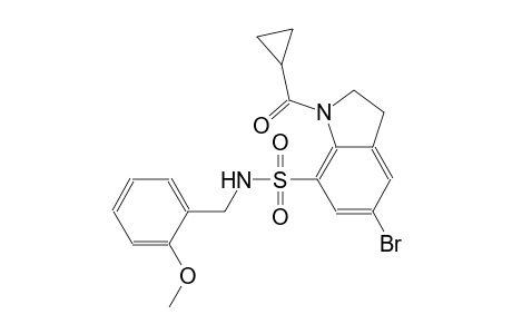 1H-indole-7-sulfonamide, 5-bromo-1-(cyclopropylcarbonyl)-2,3-dihydro-N-[(2-methoxyphenyl)methyl]-
