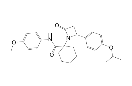 cyclohexanecarboxamide, N-(4-methoxyphenyl)-1-[2-[4-(1-methylethoxy)phenyl]-4-oxo-1-azetidinyl]-