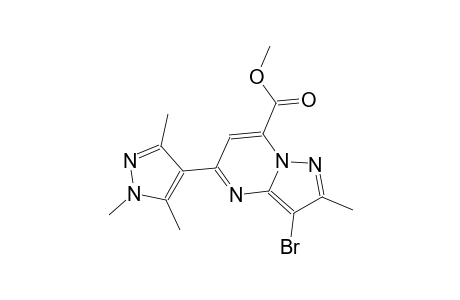 pyrazolo[1,5-a]pyrimidine-7-carboxylic acid, 3-bromo-2-methyl-5-(1,3,5-trimethyl-1H-pyrazol-4-yl)-, methyl ester