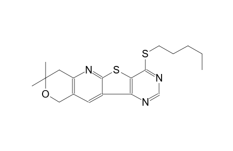 8H-pyrano[3'',4'':5',6']pyrido[3',2':4,5]thieno[3,2-d]pyrimidine, 7,10-dihydro-8,8-dimethyl-4-(pentylthio)-