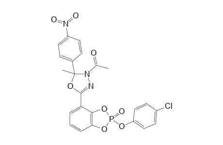 1-[2-(4-NITROPHENYL)-5-[2-(4-CHLOROPHENOXY)-1,3,2-BENZODIOXA-PHOSPHOLE-4-YL-2-OXIDE]-2-METHYL-1,3,4-OXADIAZOLE-3(2H)-YL]-ETHANONE