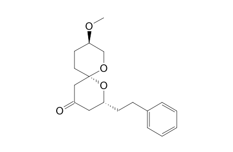 (2R,6S,9R)-9-Methoxy-2-(2-(phenyl)ethyl)-1,7-dioxaspiro[5.5]undecan-4-one