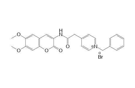 1-Benzyl-4-((6,7-dimethoxy-2-oxo-2H-chromen-3-ylcarbamoyl)methyl)pyridinium bromide