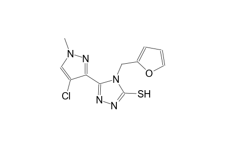 5-(4-chloro-1-methyl-1H-pyrazol-3-yl)-4-(2-furylmethyl)-4H-1,2,4-triazole-3-thiol