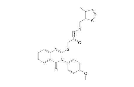 2-{[3-(4-methoxyphenyl)-4-oxo-3,4-dihydro-2-quinazolinyl]sulfanyl}-N'-[(E)-(3-methyl-2-thienyl)methylidene]acetohydrazide