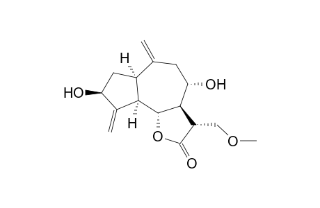 3.8-Dihydroxy-13-methoxy-4(15),10(14)quaiadien-12,6-olide
