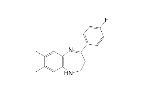 2,3-dihydro-7,8-dimethyl-4-(p-fluorophenyl)-1H-1,5-benzodiazepine