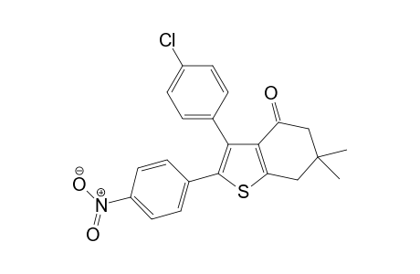 3-(4-Chlorophenyl)-6,6-dimethyl-2-(4-nitrophenyl)-6,7-dihydro-1-benzothiophen-4(5H)-one