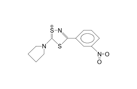 3-(3-Nitro-phenyl)-5-(1-pyrrolidinyl)-1,4,2-dithiazolium cation