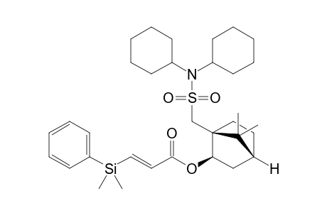 (1S,2R,4R)-1-(N,N-Dicyclohexylaminosulfonylmethyl)-7,7-dimethylbicyclo[2.2.1]hepta-2-yl (E)-3'-dimethyl(phenyl)silylpropenoate