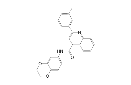 N-(2,3-dihydro-1,4-benzodioxin-6-yl)-2-(3-methylphenyl)-4-quinolinecarboxamide